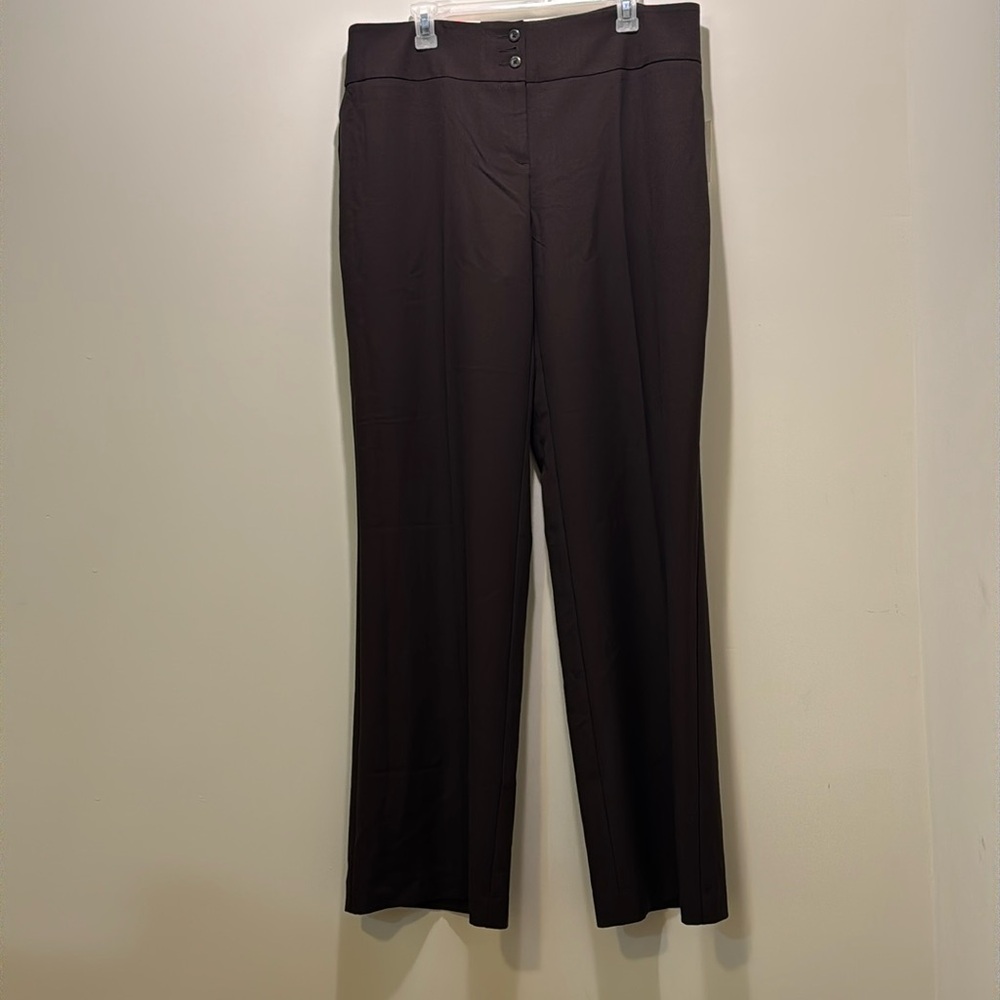 Women Brown Dress Pants Size 16L